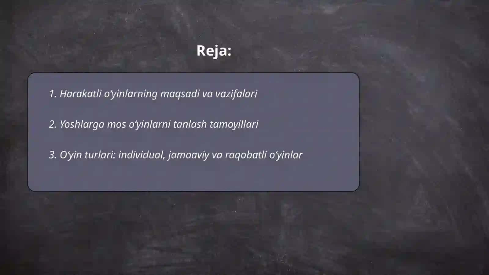 Harakatli oʻyinlarni tashkil qilish va oʻtkazish 2