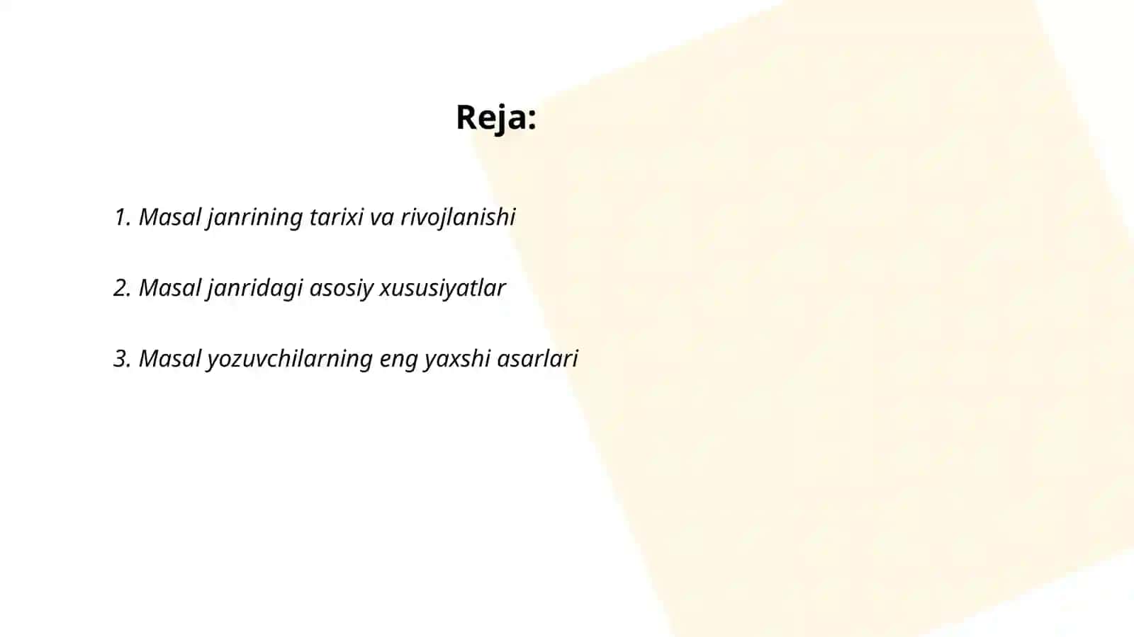 Masal janriga xos matnlar ustida ishlash metodikasi 2