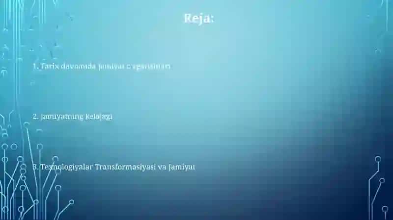 Tarix davomida jamiyat o'zgarishlari 2