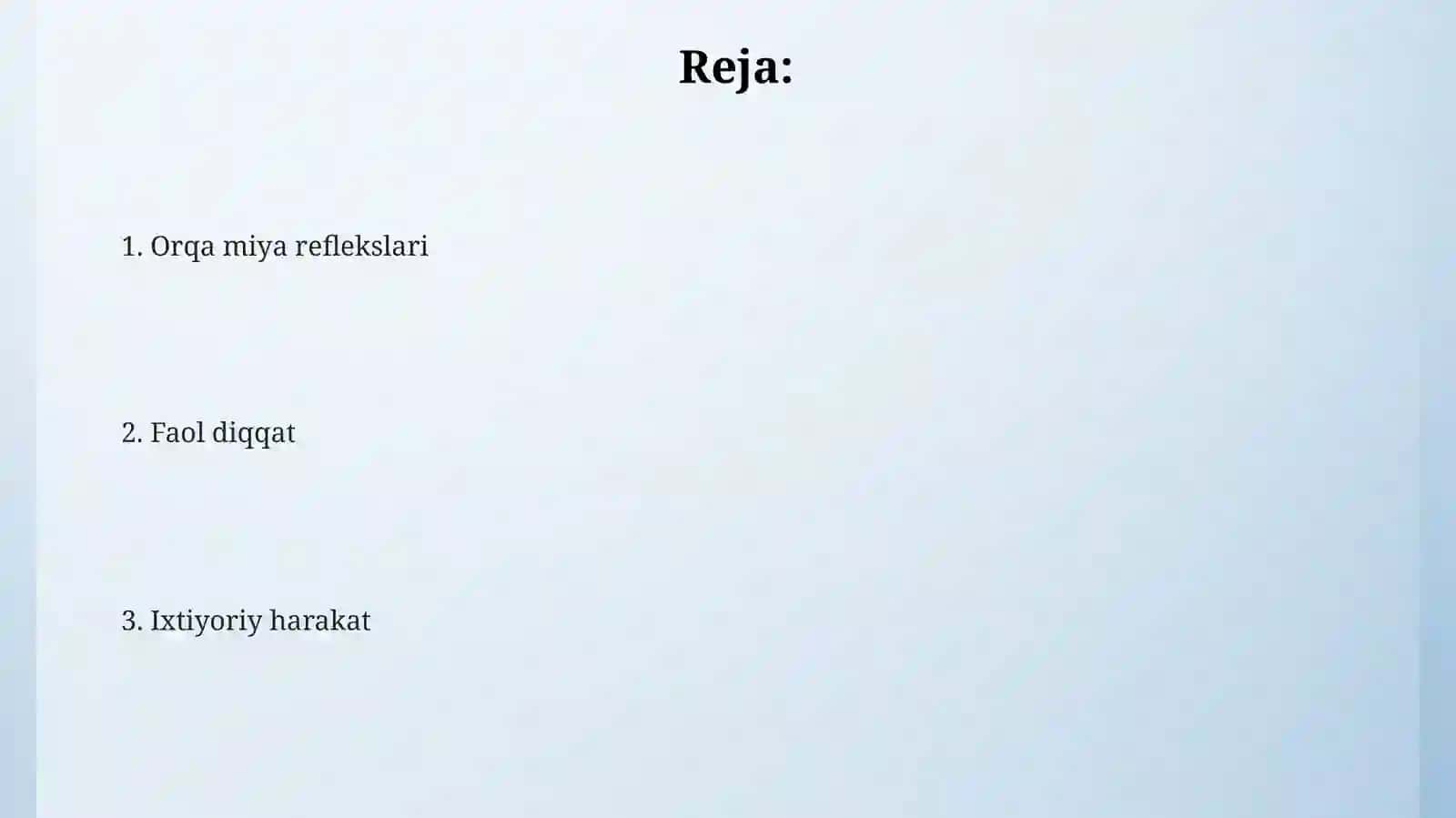 Orqa miya reflekslari 2