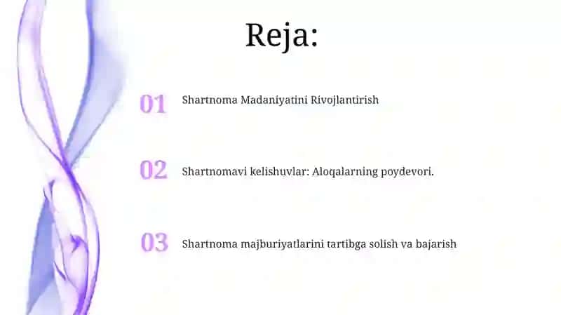 Shartnoma Madaniyatini Rivojlantirish 2