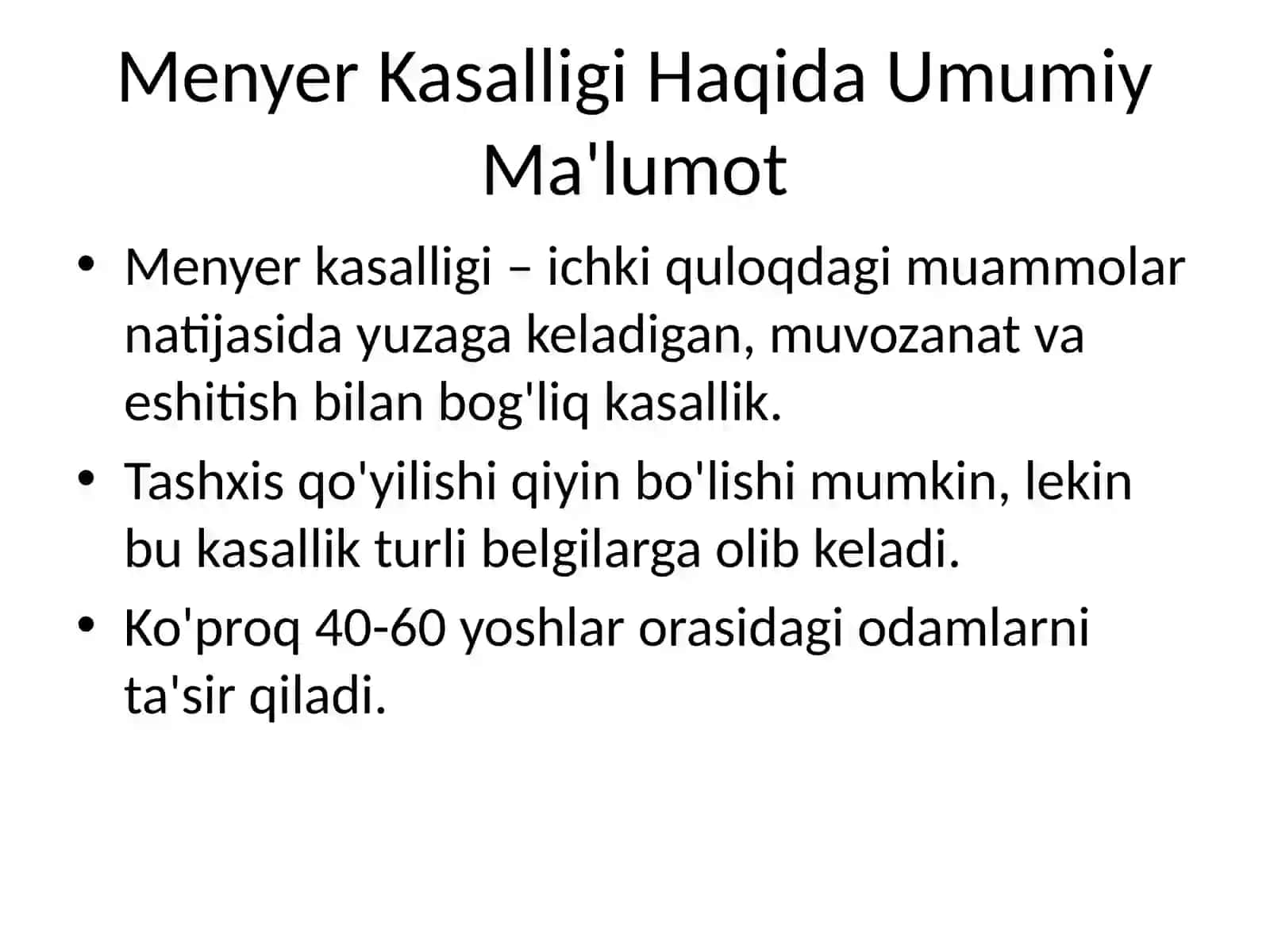 Menyer Kasalligi 2