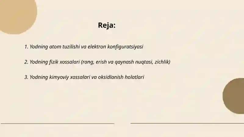 Yod (I) elementi 2