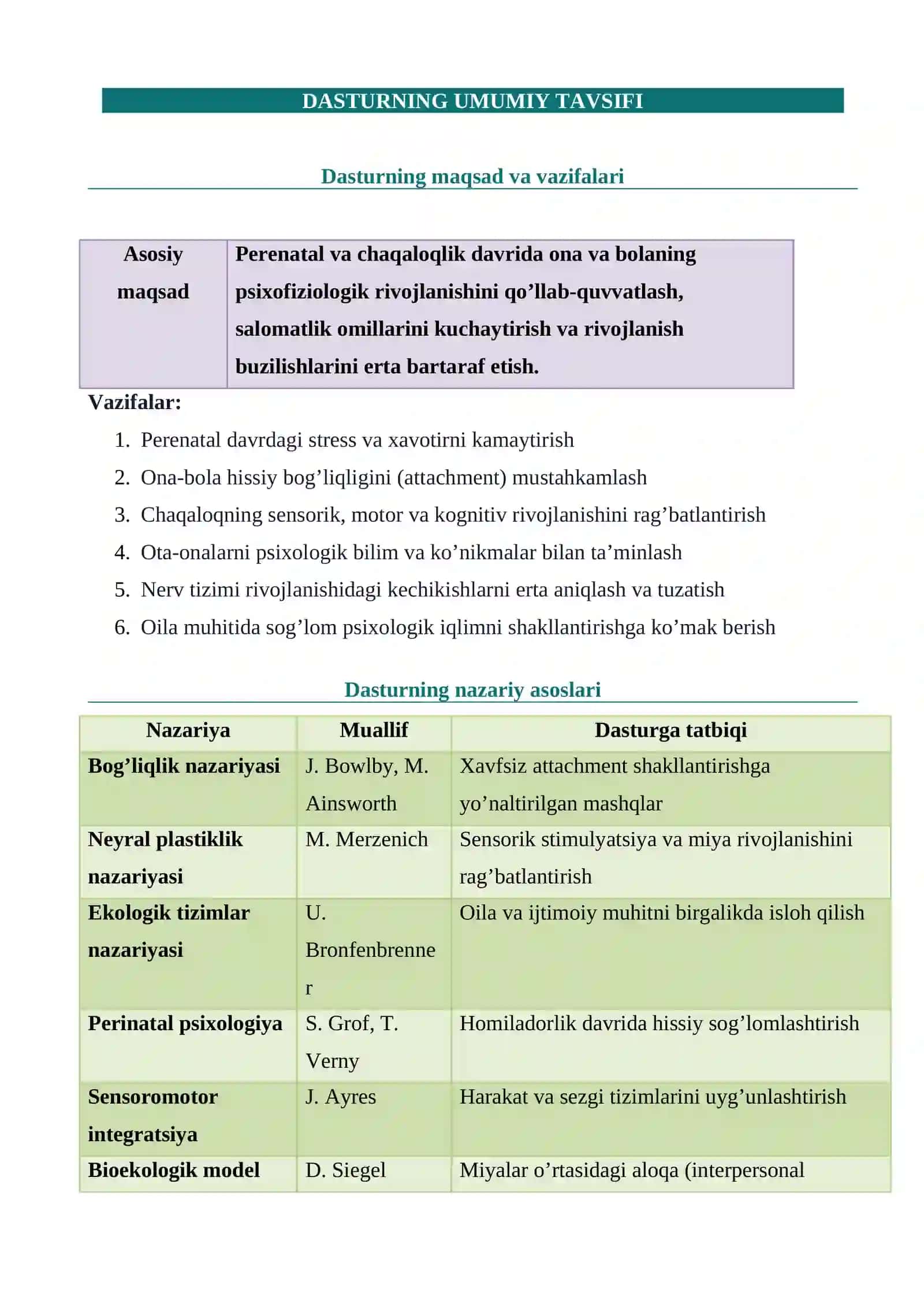 Perinatal va Neonatal Psixokorreksion Dastur (PNPD) 2