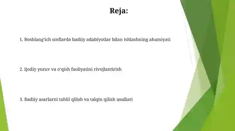 Badiiy asar matni ustida ishlash 2