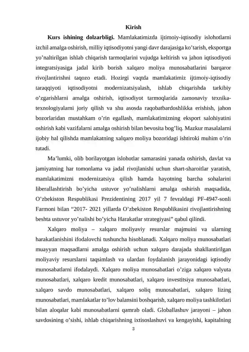 GLOBAL MOLIYAVIY BOZORLAR VA ULARNI TARTIBGA SOLISH VOSITALARI 2