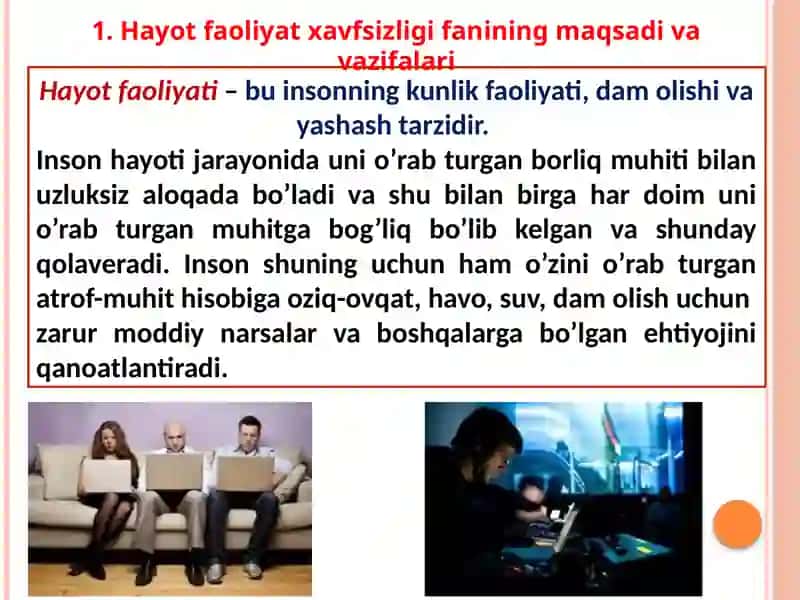 Hayot faoliyati xavfsizligi 2