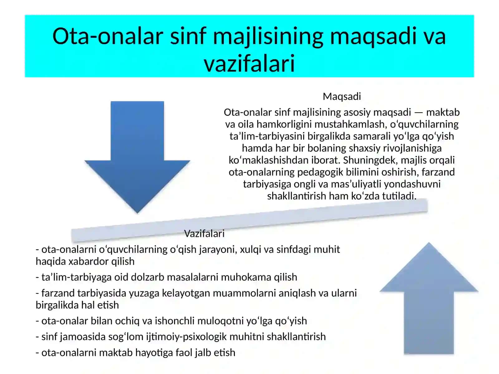 Ota-onalar sinf majlislarini tashkil etishda sinf rahbarining metodikasi 2
