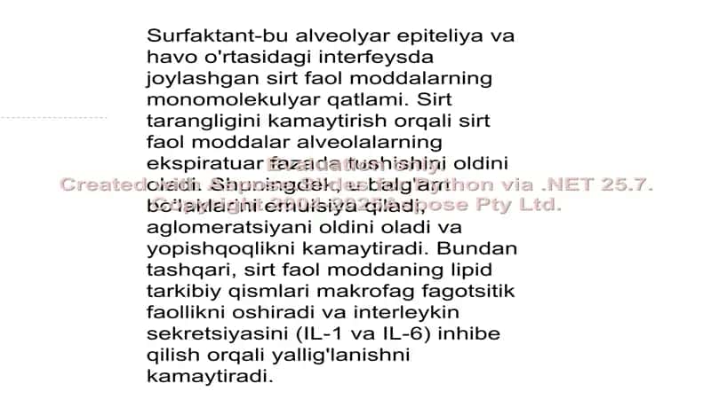 Surfaktant tizim 2