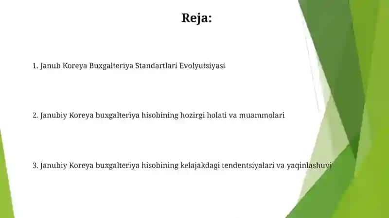 Janubiy Koreya buxgalteriyasi 2