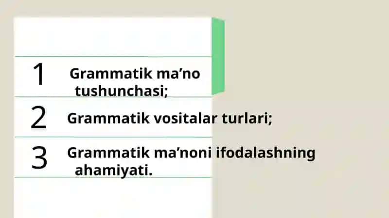 Grammatik ma’noni ifodalovchi vositalar 2