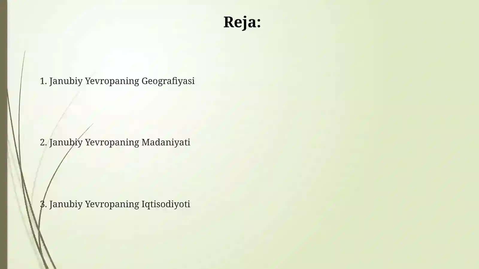 Janubiy Yevropaning Geografiyasi 2