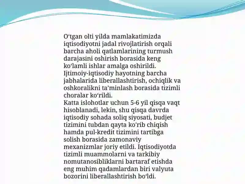 Iqtisodiyotning rivojlanishi 2