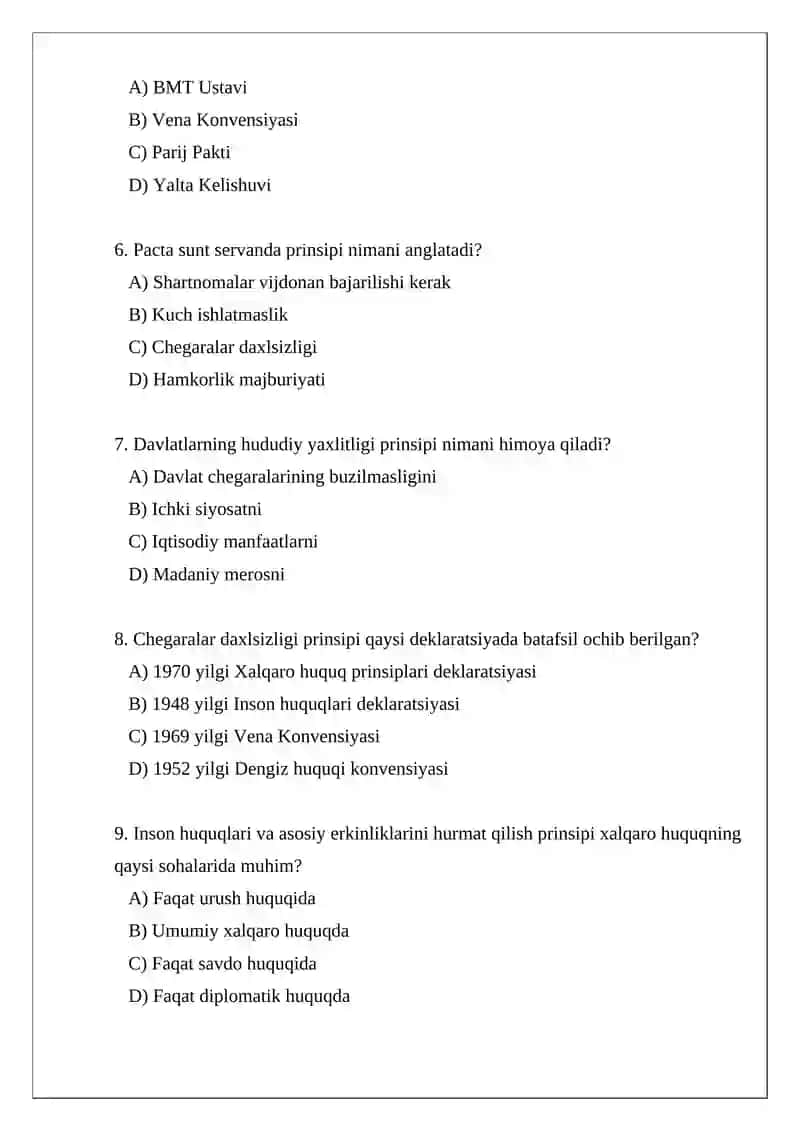 Xalqaro huquqning asosiy prinsiplari 2