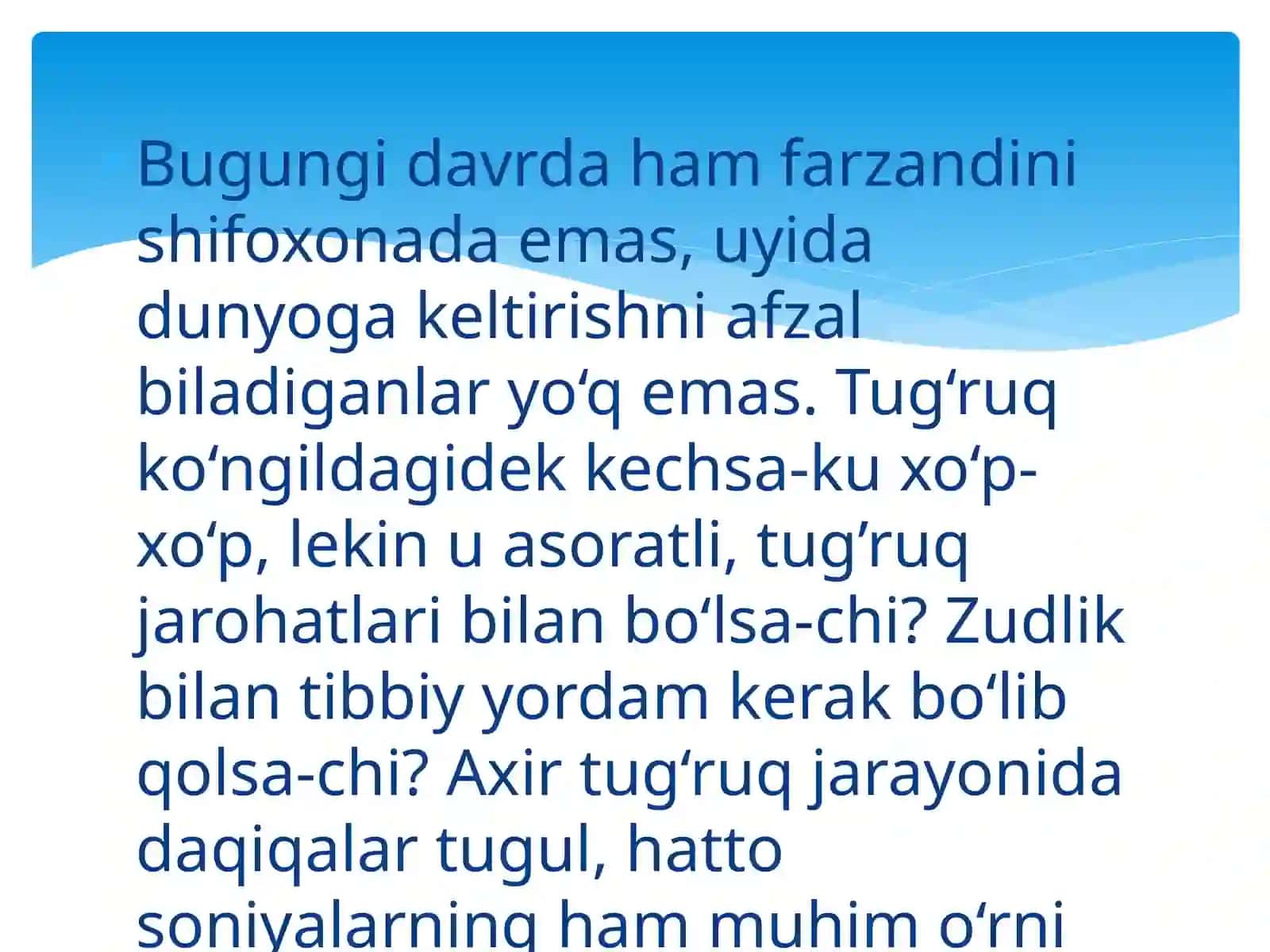 TUG’RUQ JAROHATLARI TURLARI VA OLDINI OLISH USULLARI 2