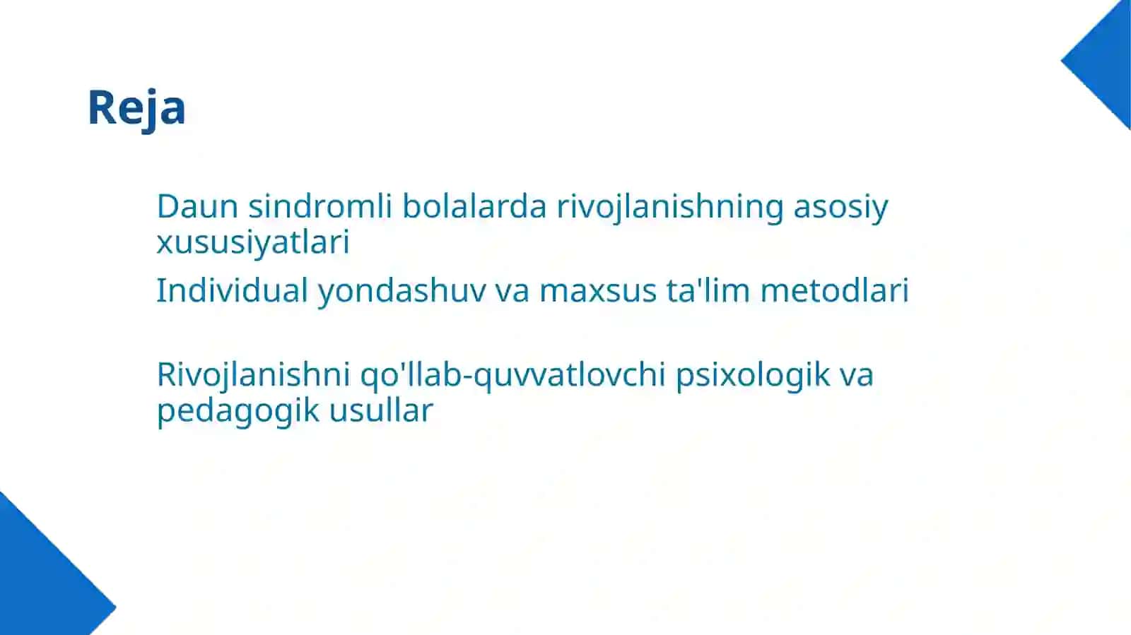 Daun sindromli bolalarni rivojlantirish va tarbiyalashga psixologik-pedagogik yondashuvlar 2