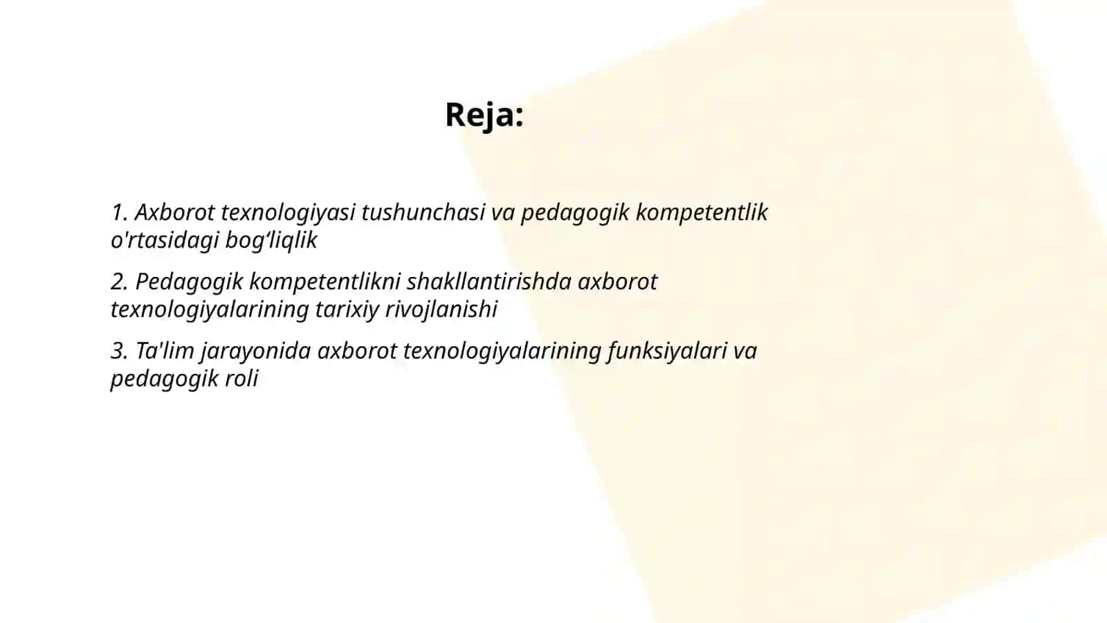Pedagogik kompetentlikni shakllantirishda axborot texnologiyasi tushunchasi va klassifikatsiyasi 2