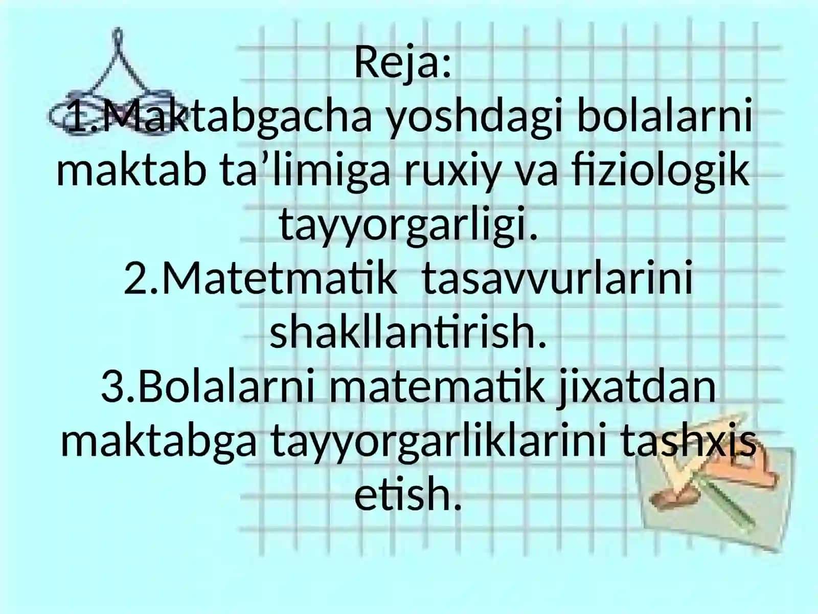 Maktabgacha yoshdagi bolalarni maktab ta'limiga tayyorlash nazariyasi 2