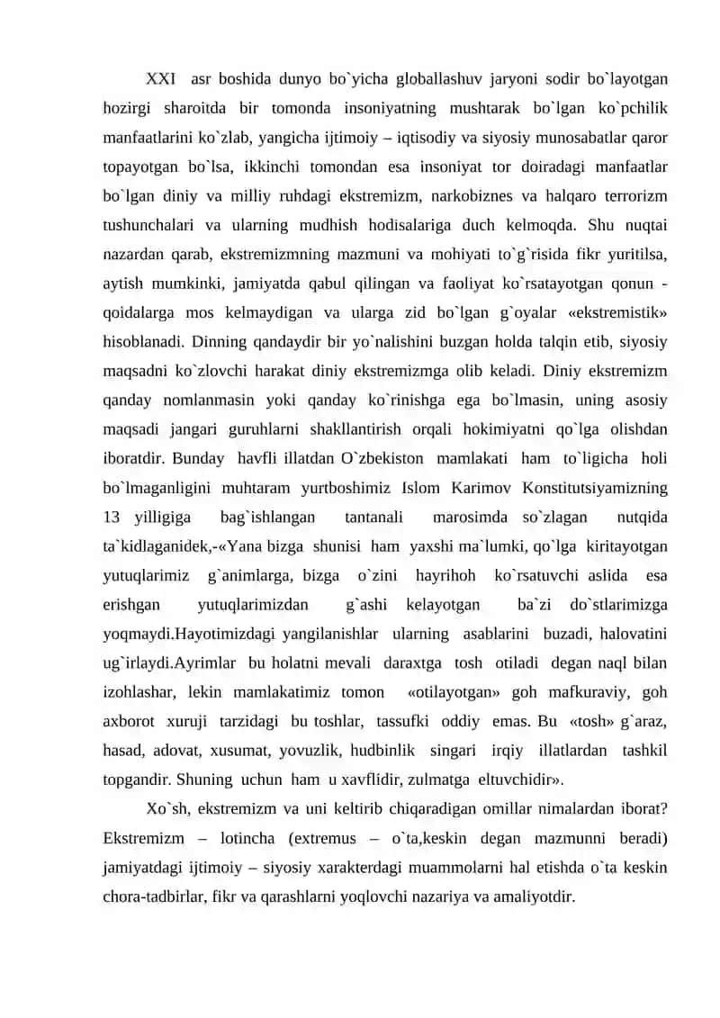 Diniy ekstremizm va terrorizm 2