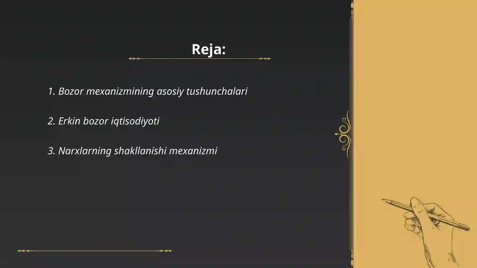 Bozor mexanizming asosiy tushunchalari 2