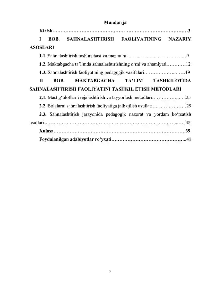 Maktabgacha talim muassasida sahnalashtirishning faoliyatini tashkil etish metodlari 2