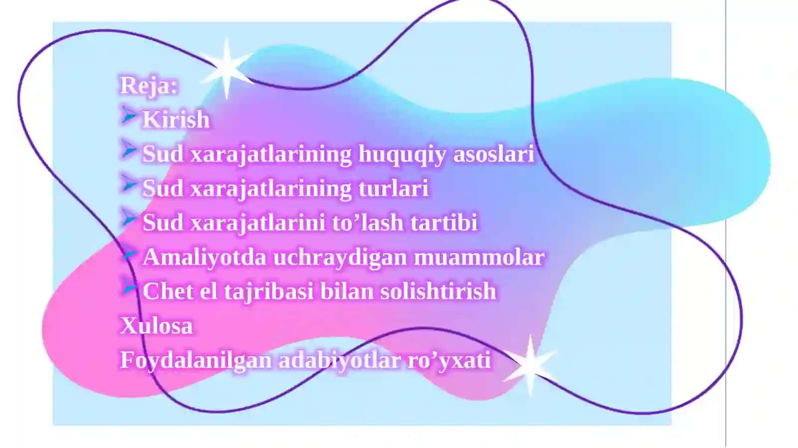 Sud xarajatlari tushunchasi va turlari 2