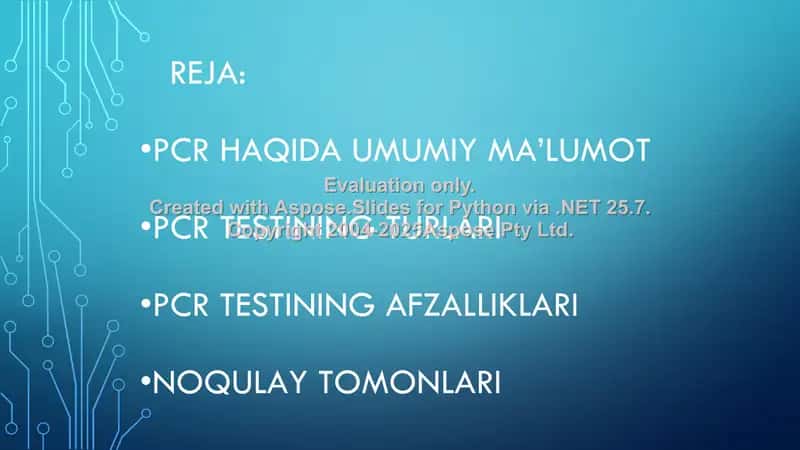 PCR tahlilining bosqichlarini o‘rganish 2