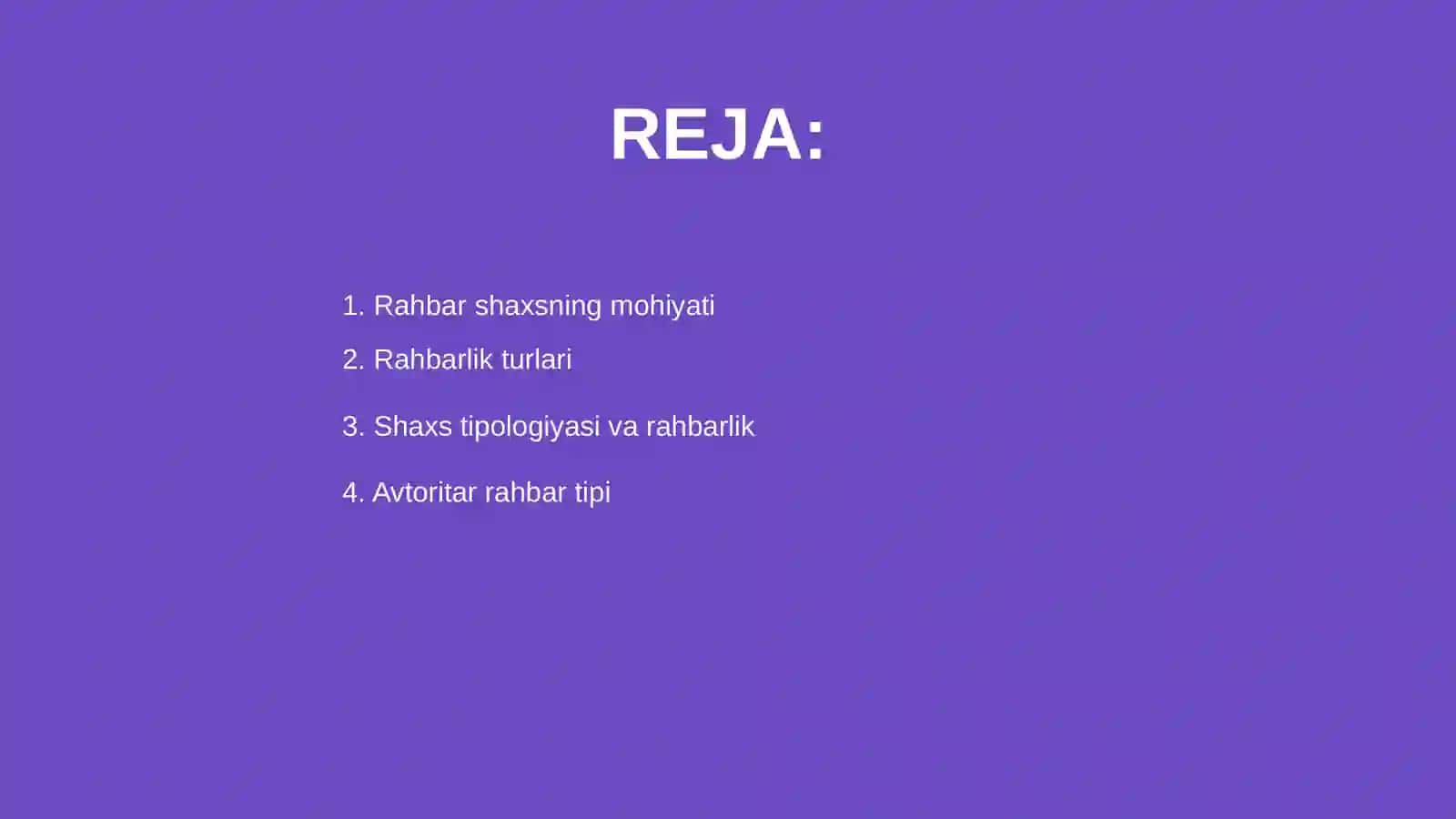 Rahbar shaxsning tipologiyasi 2