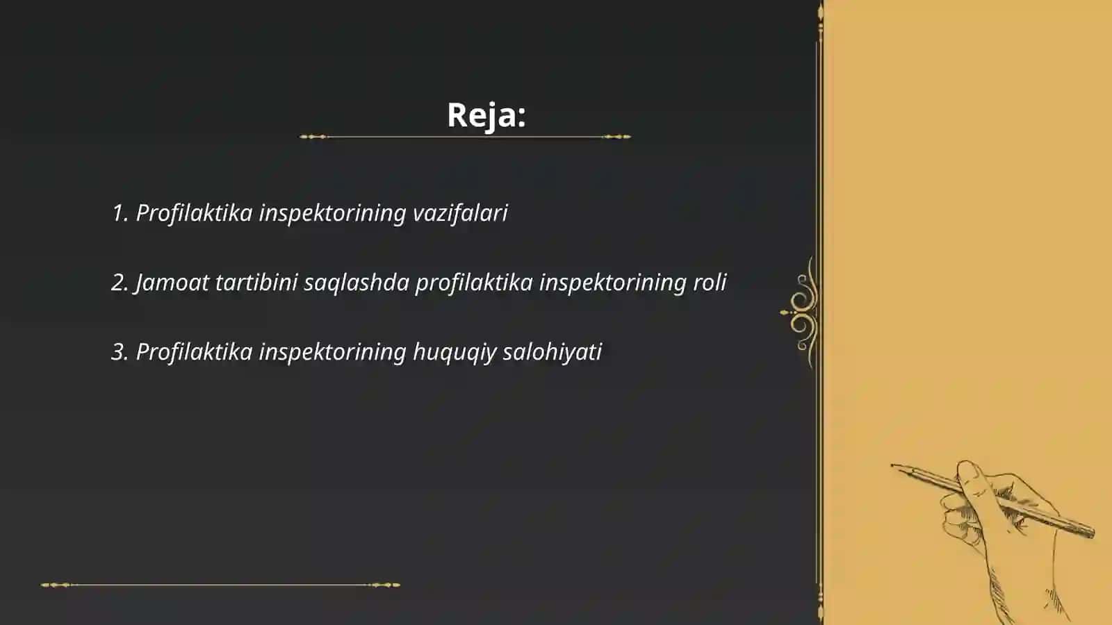 Profilaktika inspektorining xizmat faoliyati 2