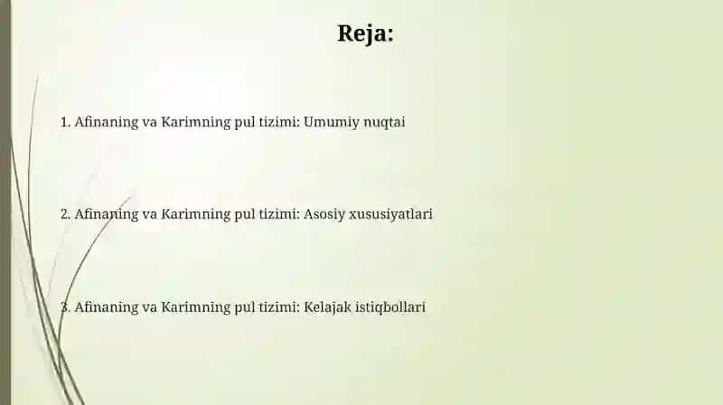 Afina va Karim pul tizimi 2