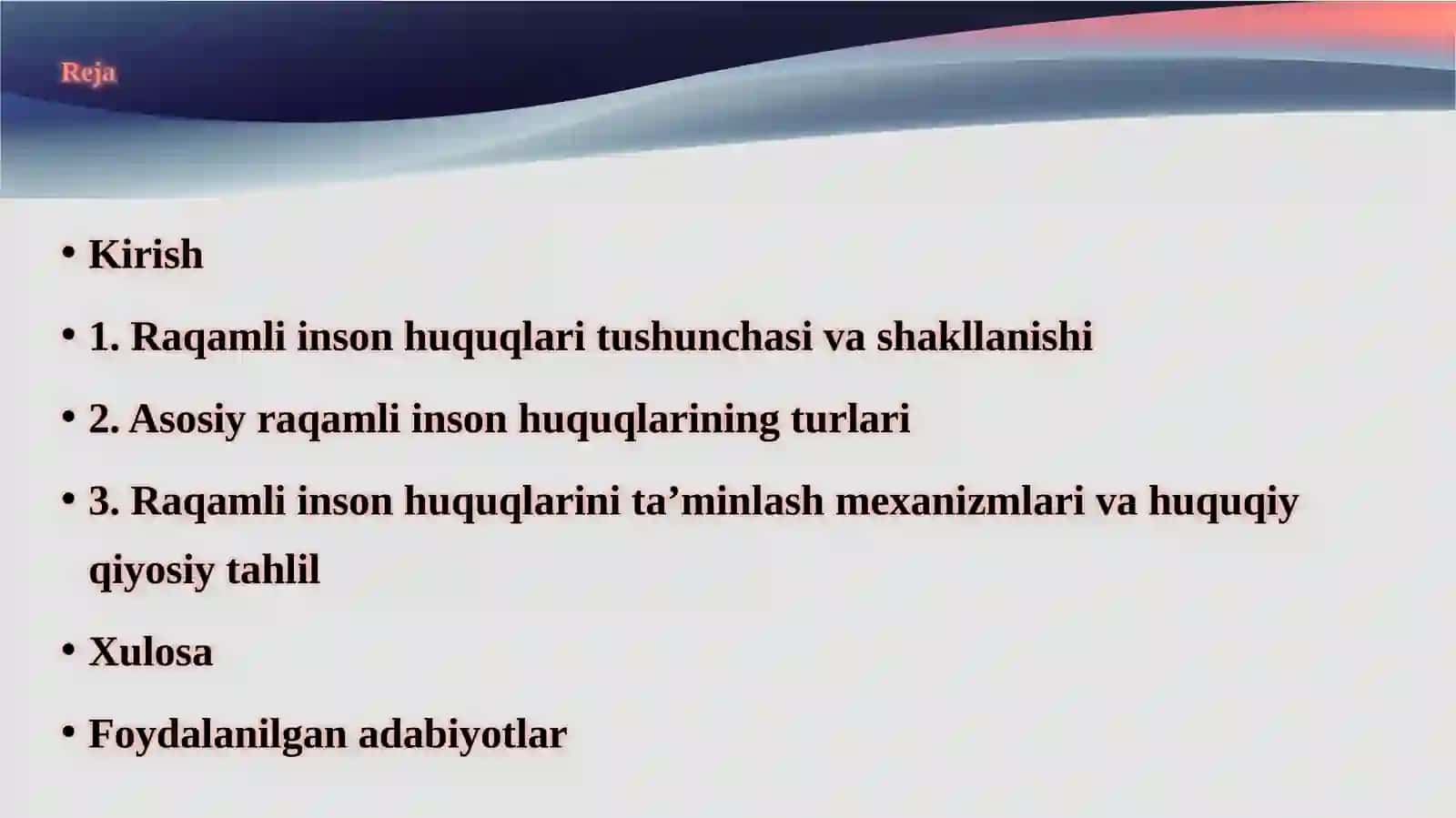 Asosiy raqamli inson huquqlari 2