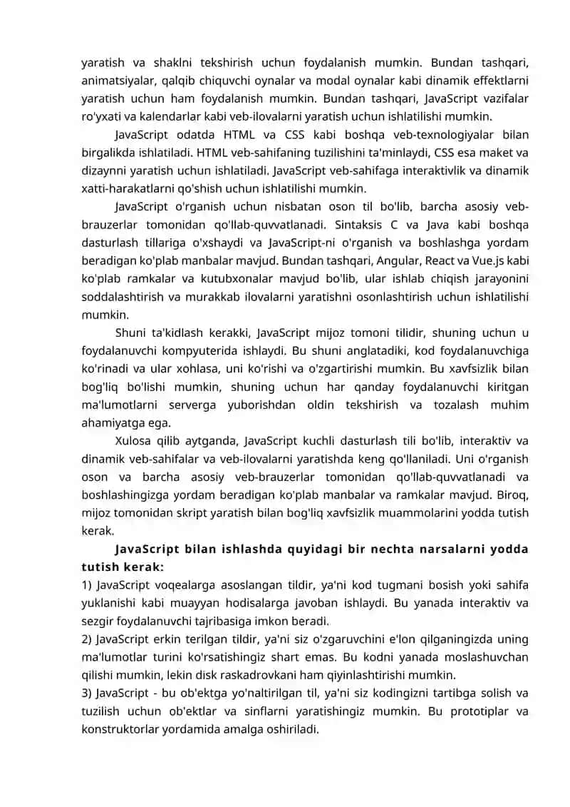 Java Script dasturi 2