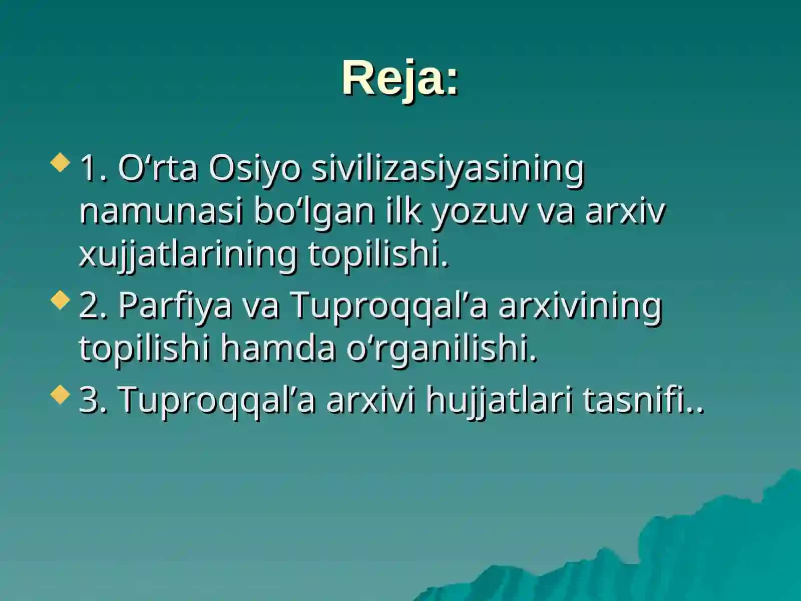 O‘ZBEKISTONDAGI ENG QADIMGI ARXIV MUASSASALARI 2