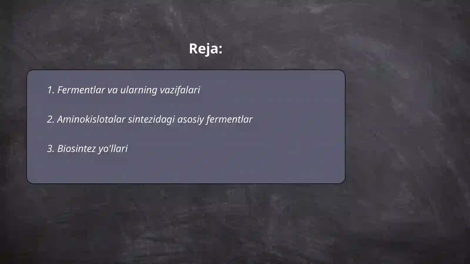Fermentlar yordamida aminokislotalar sintezi 2