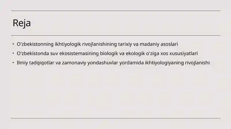 O'ZBEKISTONDA IXTIOLOGIYA FANINING RIVOJLANISHI 2
