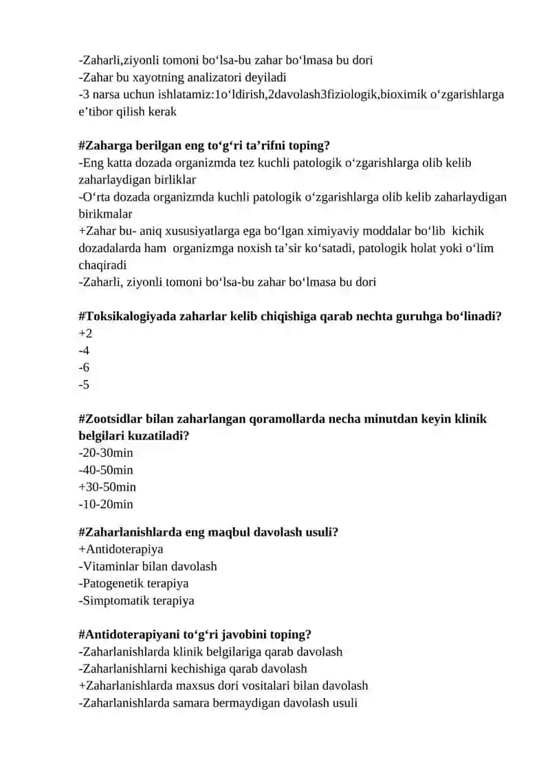 Toksikologiya fanining vazifasi 2
