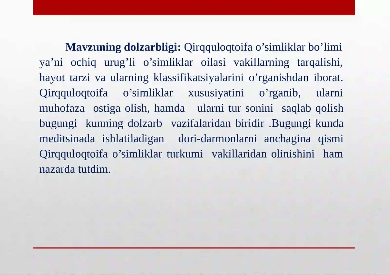 QIRQQULOQSIMONLAR SISTEMATIKASI VA EVOLYUTSION AHAMIYATI 2