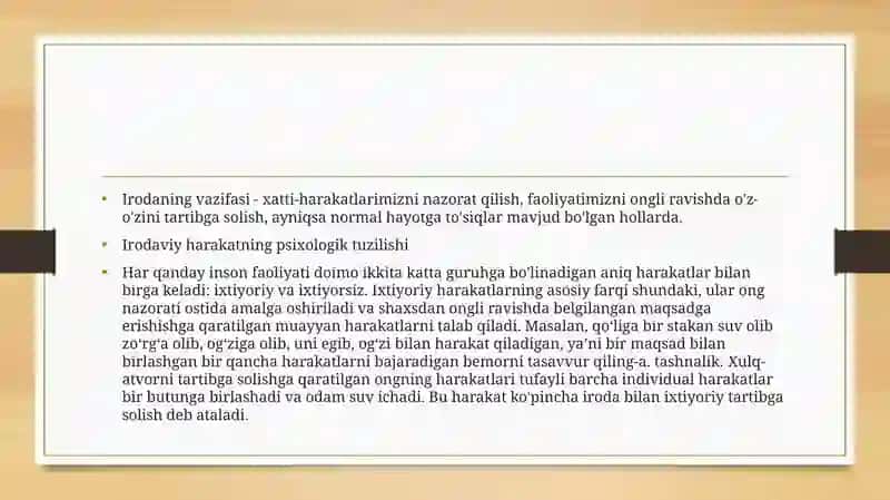 IRODA ICHKI IRODAVIY BOSAHQARUV VA IRODAVIY XUSUSIYATLARNI ORGANISHLIK METODLARI 2