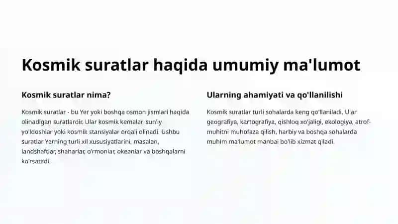 Kosmik suratlar va ularning turlari 2