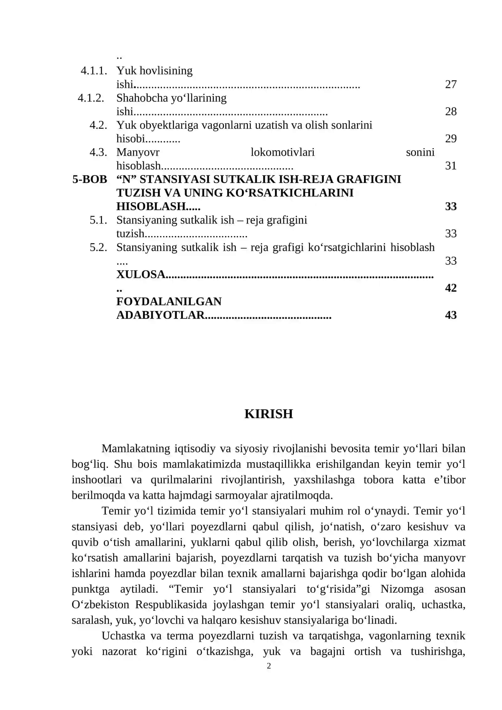 STANSIYA STANSIYASI ISHINI TASHKIL ETISHNING UMUMIY MASALALAR 2