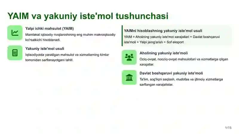 YAIM va yakuniy iste'mol tushunchasi 2