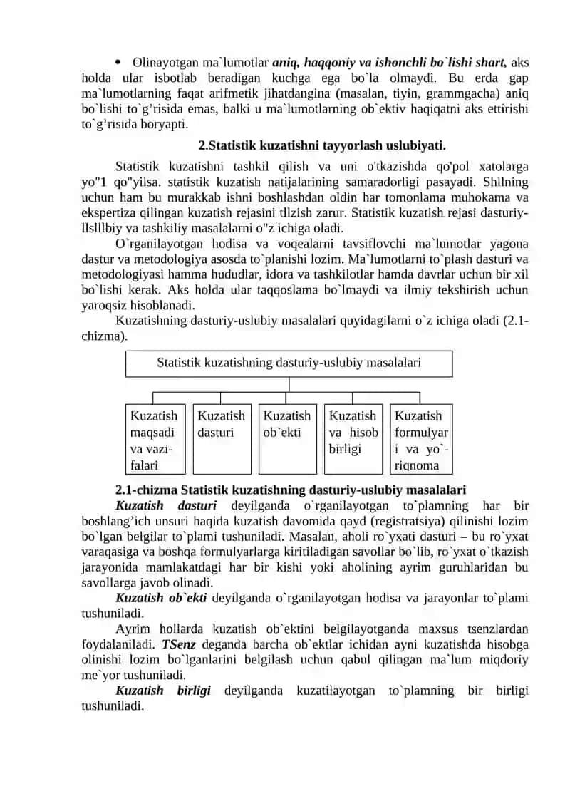 Statistik ma’lumotlarni to‘plash nazariyasi va amaliyoti 2