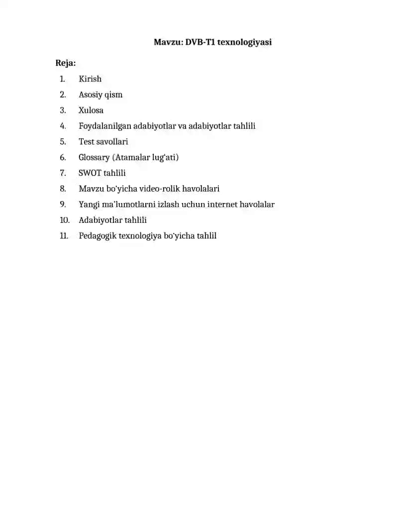 DVB-T1 texnologiyasi 2