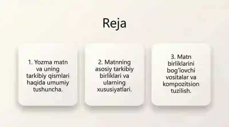 Yozma matnning tarkibiy qismlarini shakllantirish tartibi 2