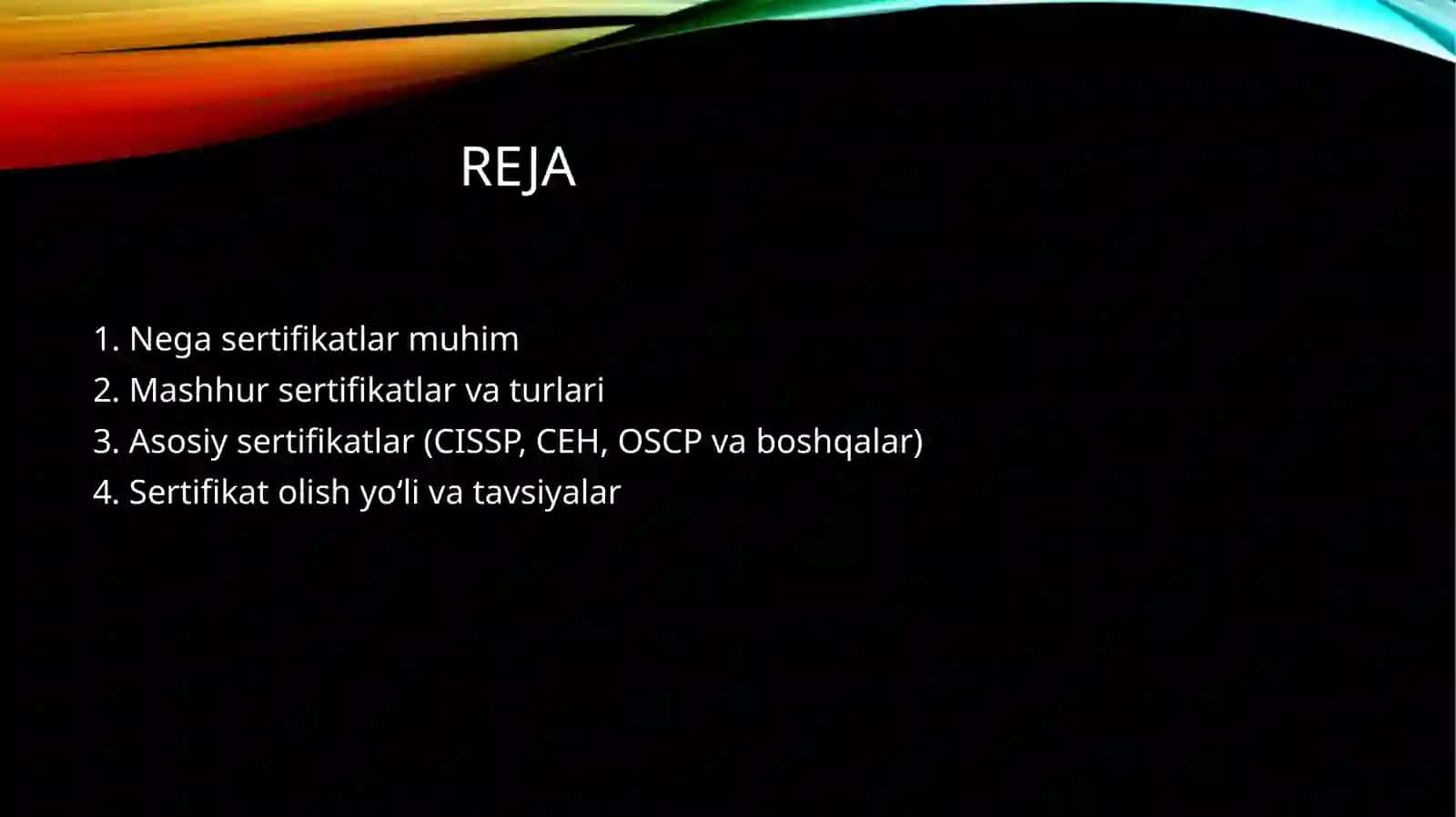 Kiberxavfsilik sohasidagi sertifikatlar 2