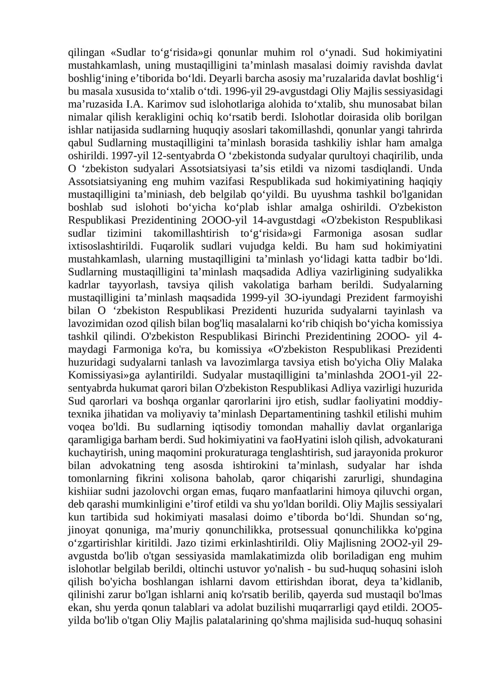 Sud hokimiyati. Advokatura, prokuratura, moliya 2