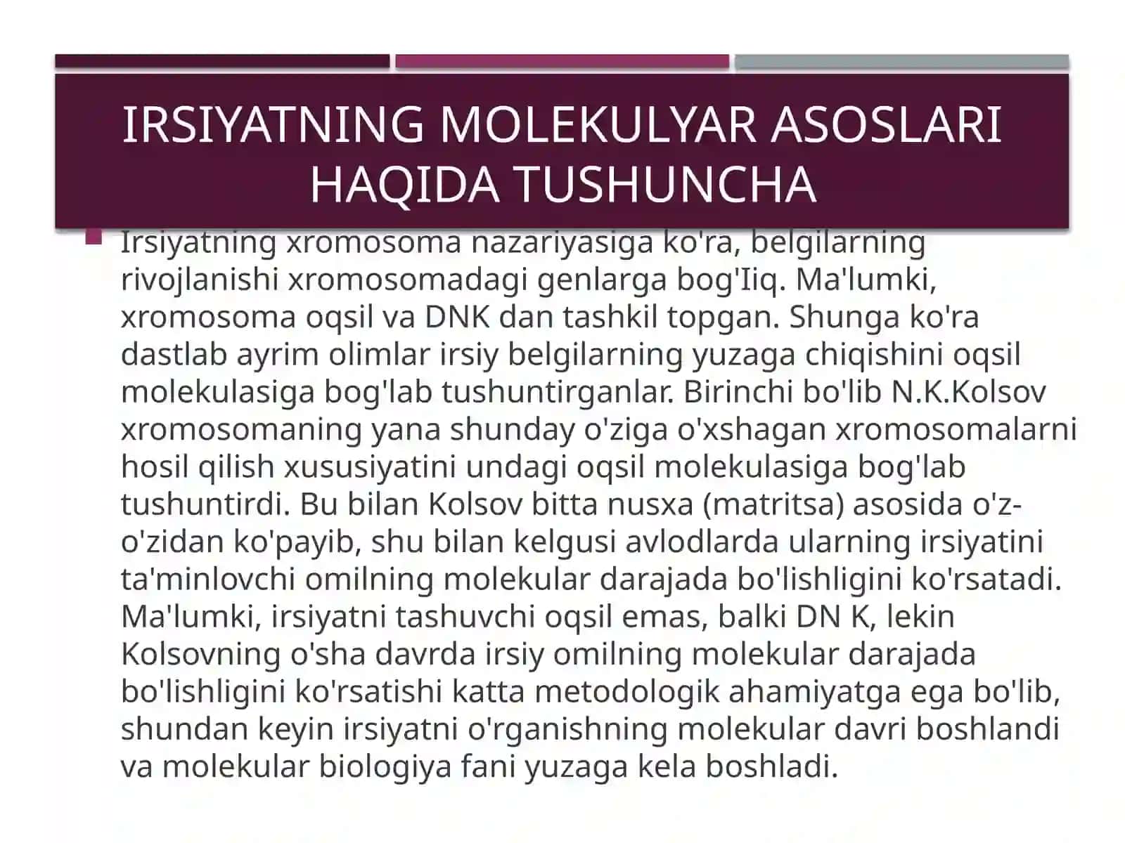 Genlat ekspressiyasi, DNK strukturasi, transkripsiya 2