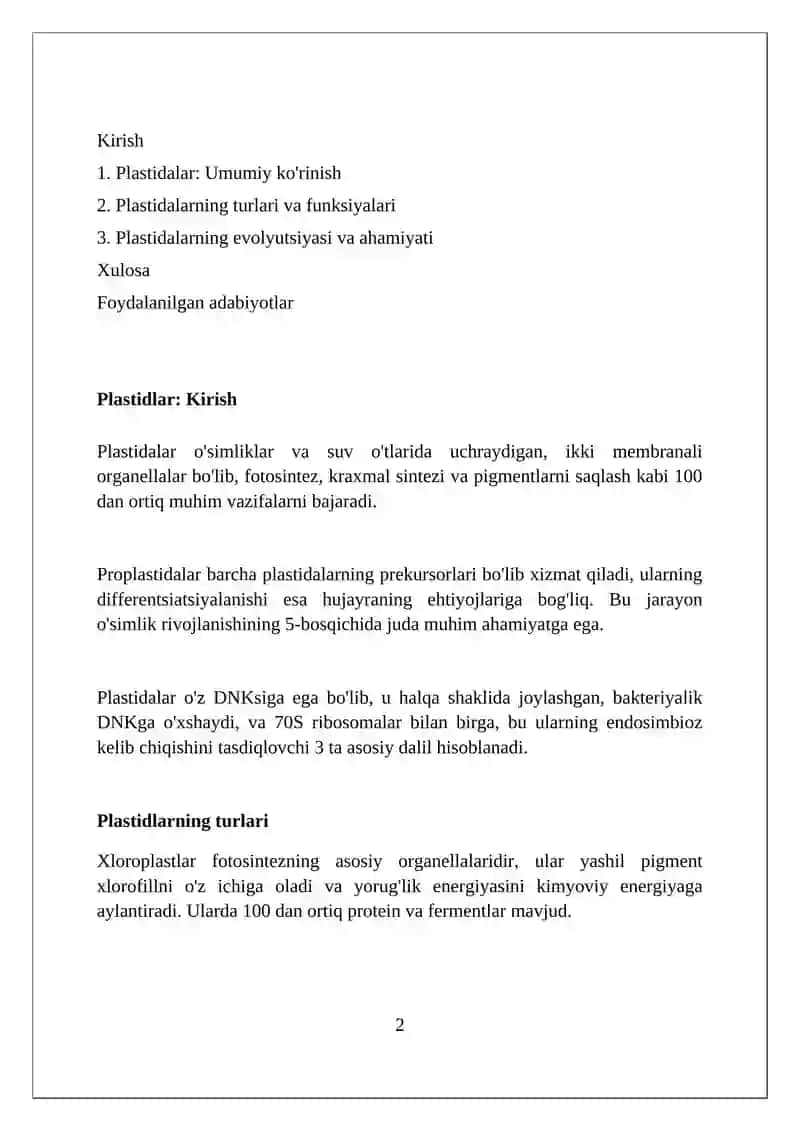 Plastidalar 2