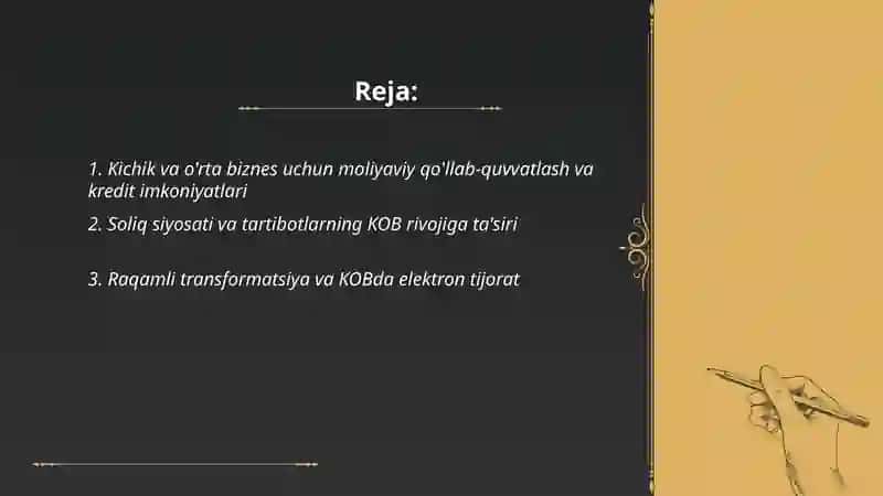Kichik va o'rta biznes istiqboli 2