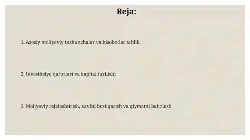 BIZNES MOLIYASI 2